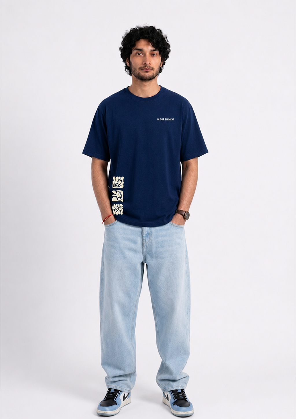 Mens Navy Oversized T-shirt – In Your Natural State
