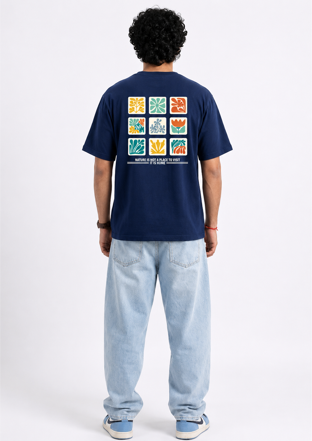 Mens Navy Oversized T-shirt – In Your Natural State