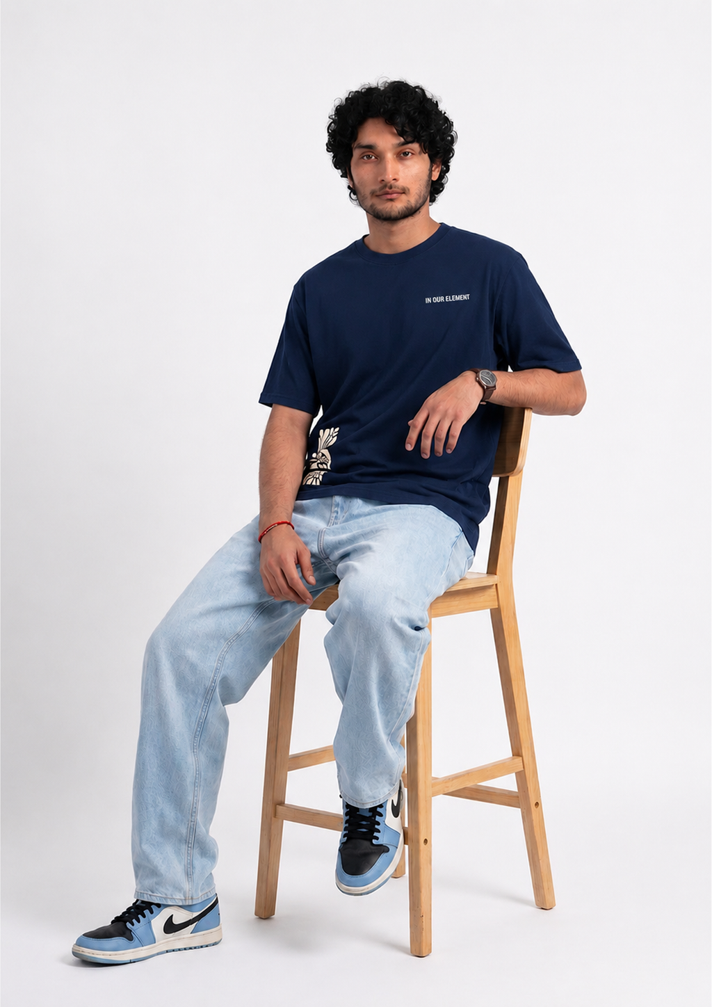 Mens Navy Oversized T-shirt – In Your Natural State