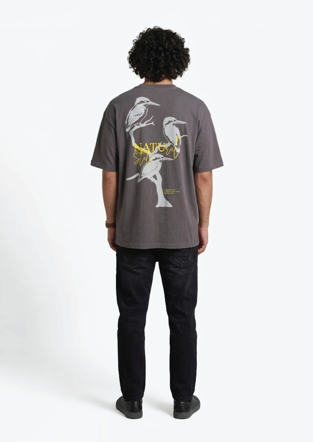 The 'Natural State' Oversized Tee — Charcoal