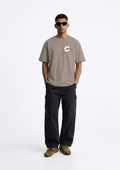 The 'New Beginnings' Oversized Tee - Taupe
