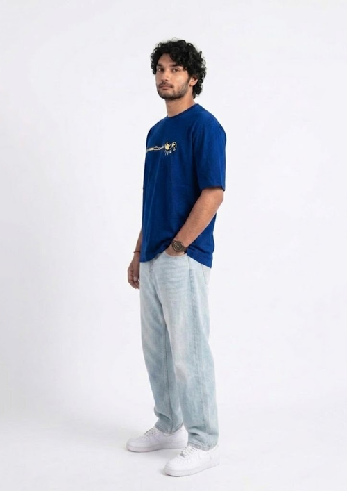 Go with the flow mens oversized tshirt