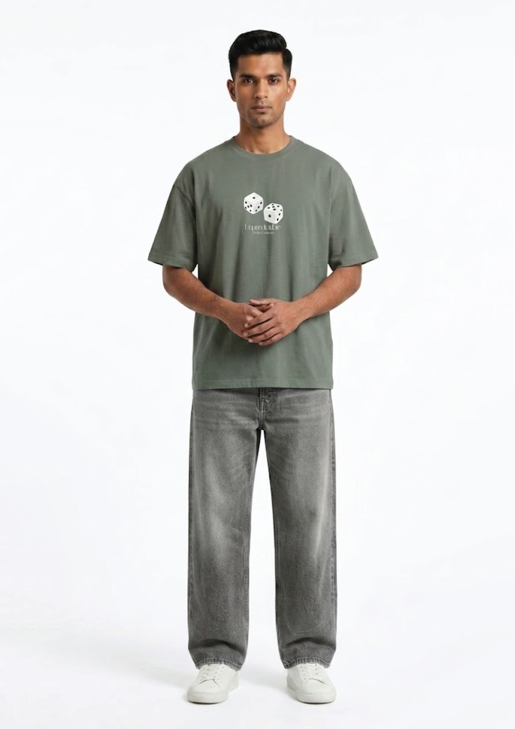 The 'Unpredictable' Oversized Tee — Sage
