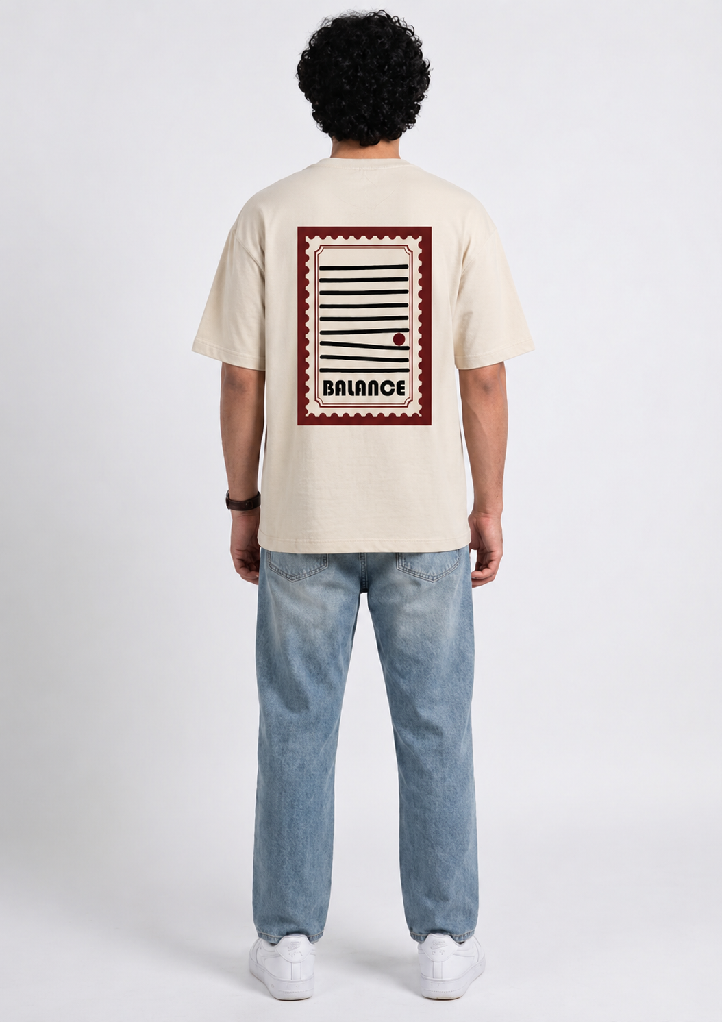 Balance Tee – Minimal Graphic Oversized T-Shirt