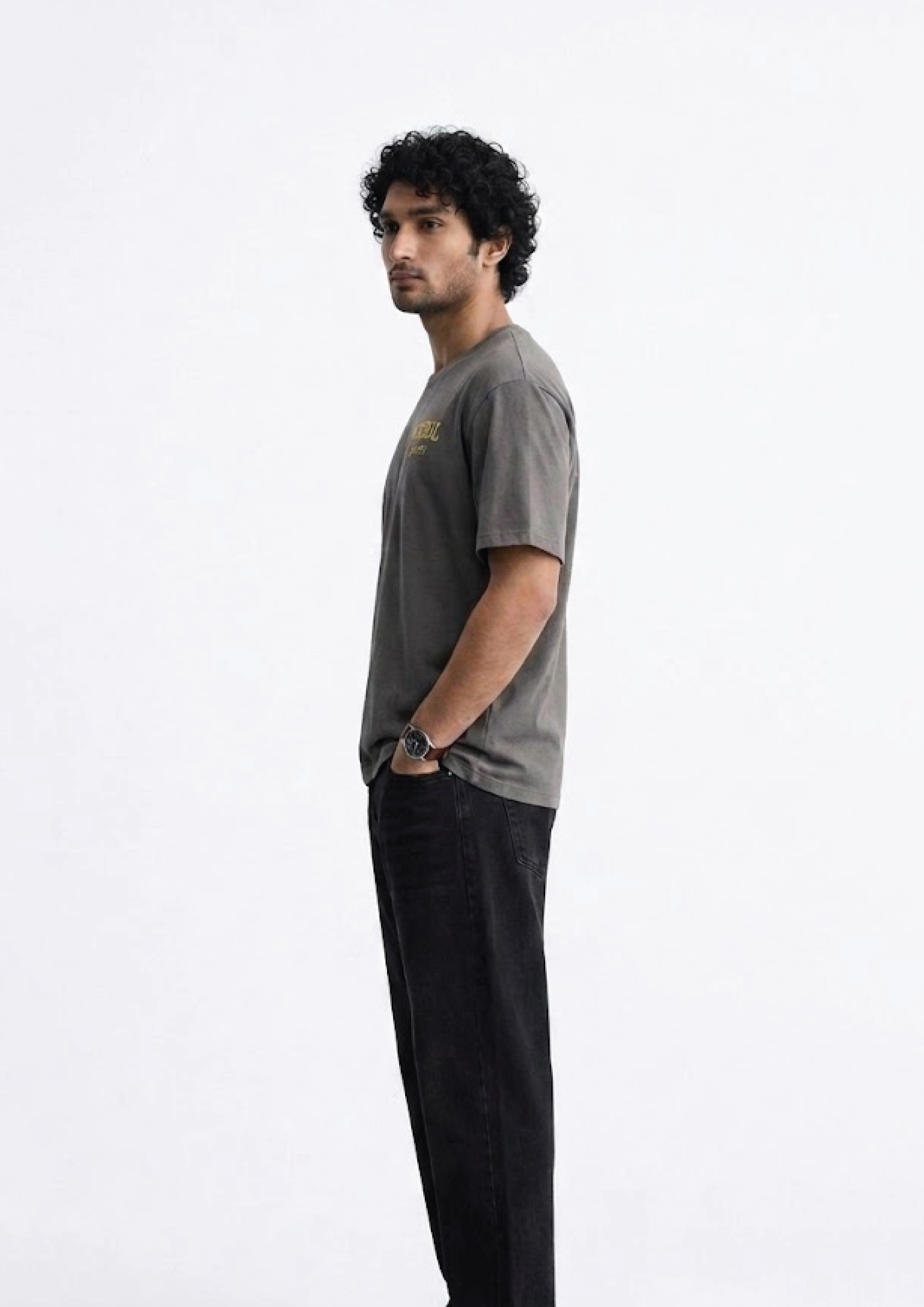 The 'Natural State' Oversized Tee — Charcoal