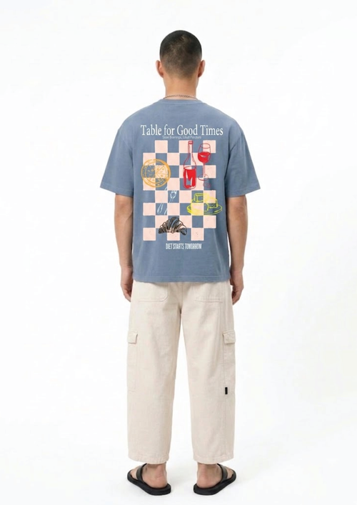 Mens over size T shirt Blue