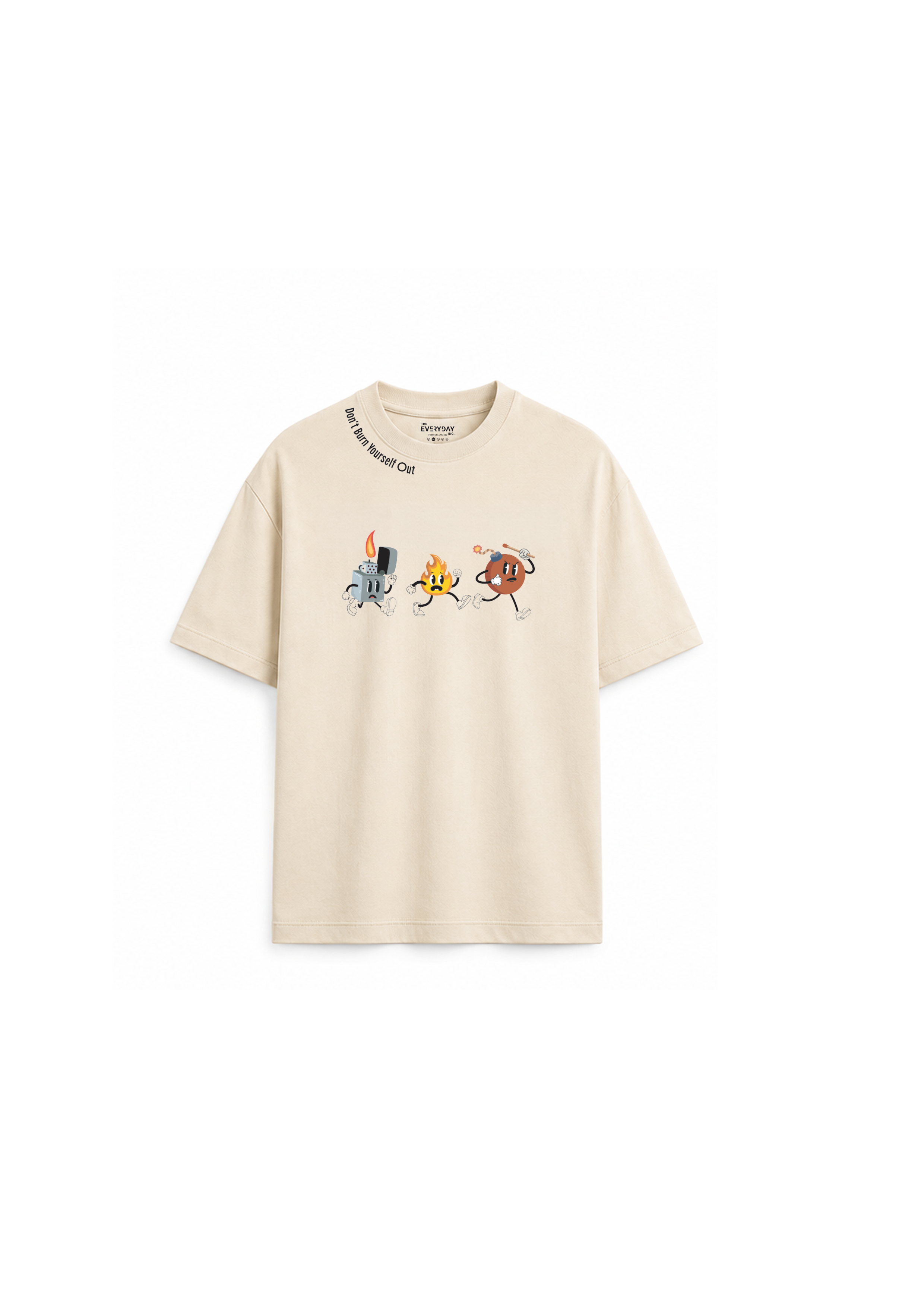 Burnout Club Graphic Tee for Men | Oversized Fit