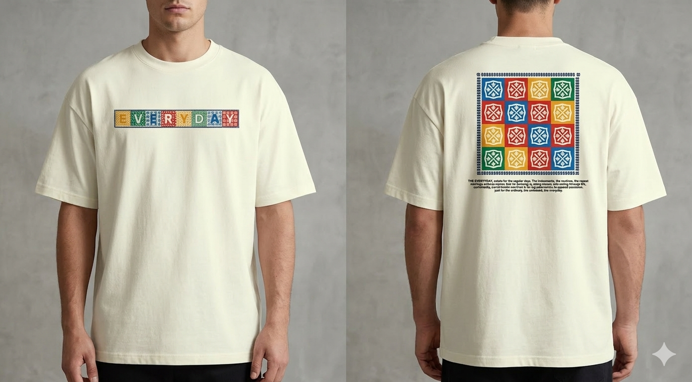 Mens Beige Oversized T-Shirt- The Everyday Inc.
