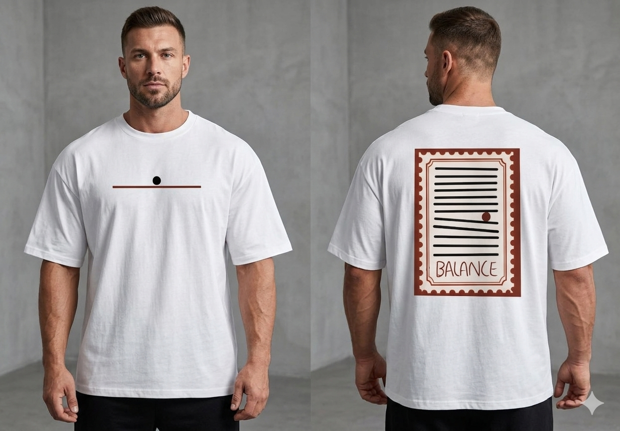 Balance Tee — Minimal Graphic Statement