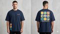 Mens Navy Oversized T-shirt- In Your Natural State