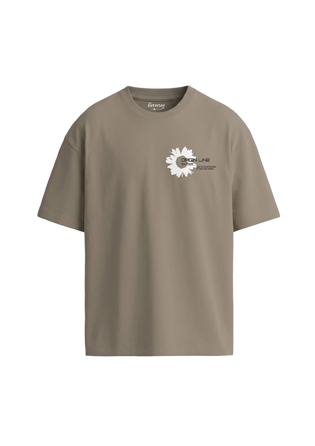 The 'New Beginnings' Oversized Tee - Taupe