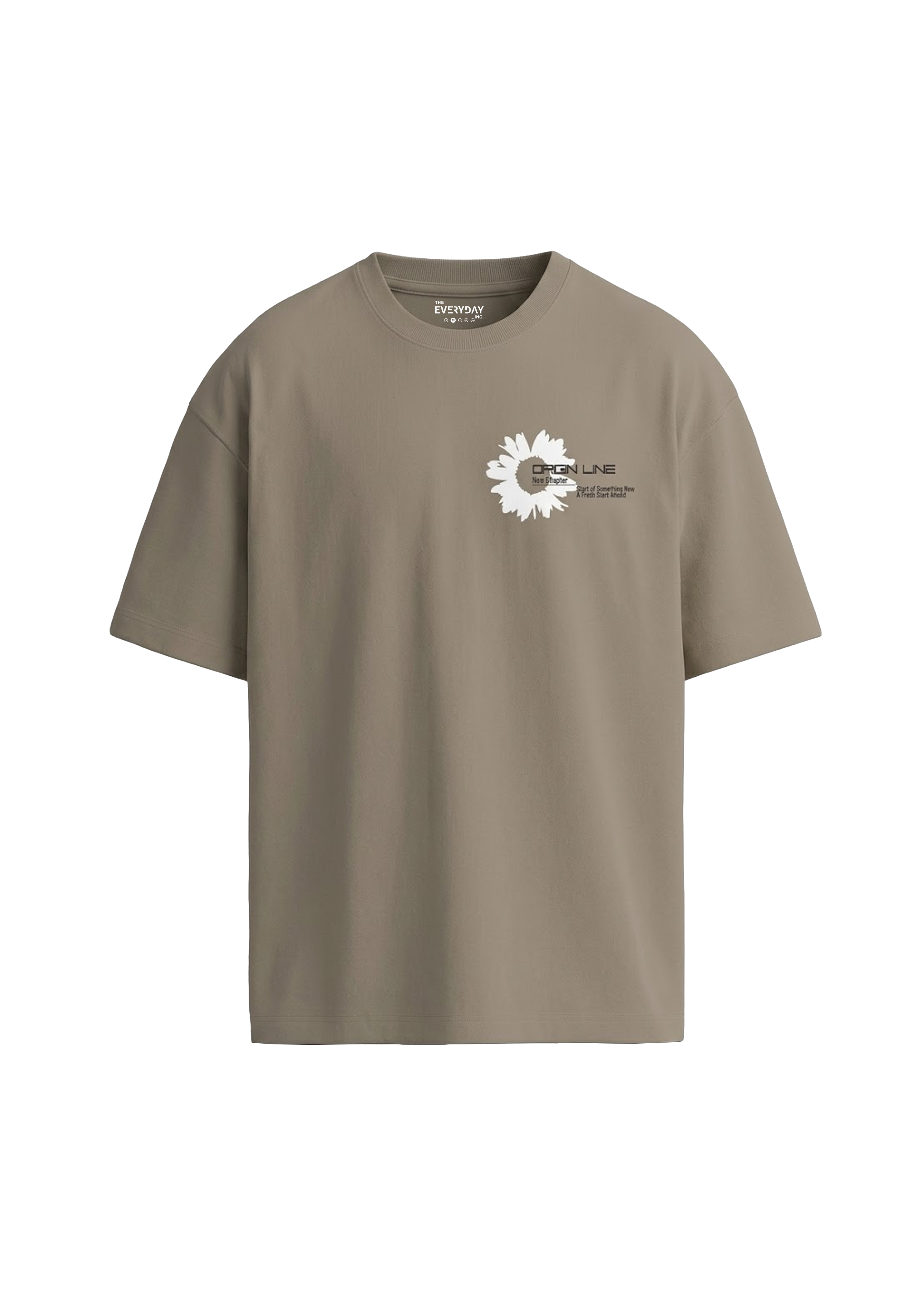 The 'New Beginnings' Oversized Tee - Taupe