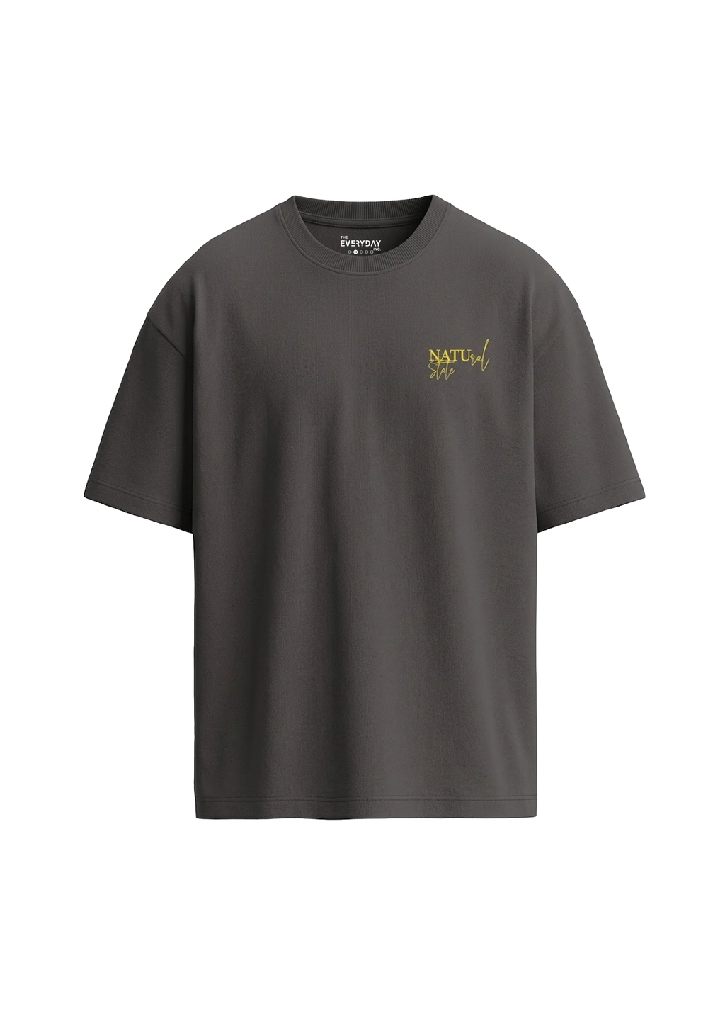 The 'Natural State' Oversized Tee — Charcoal
