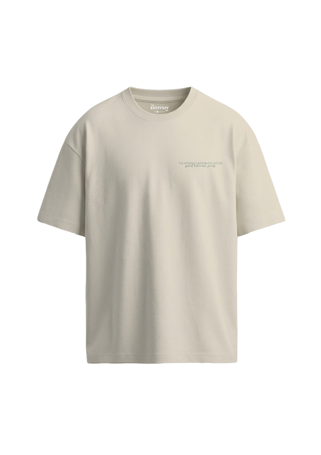The 'Botanical Series' Oversized Tee — Cream